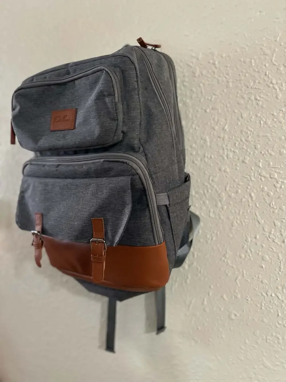 Pillani Casual Laptop Travel Backpack in Grey and Brown